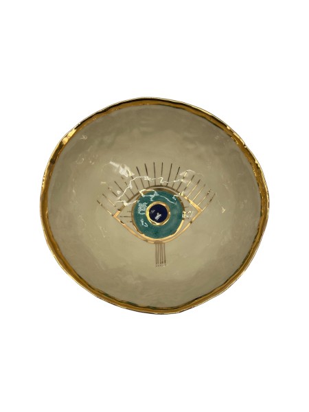 D7022 Golden Eye Keramik Bowl ø 22 cm